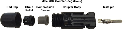 Wide image for Conector Helukabel MC4-tată (minus), model PV-KST4/6II-UR