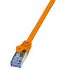 Cablu S/FTP portocaliu, CAT 6A, 0.5 m, 10G