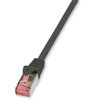 Patchcord LogiLink S/FTP Cat6 PiMF, negru, 0.5 m