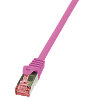 Patchcord LogiLink S/FTP Cat6 PiMF, roz, 0.25 m