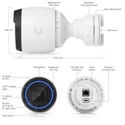 Cameră de supraveghere UniFi Protect G5 Pro 4K cu zoom optic 3× (UVC-G5-Pro)
