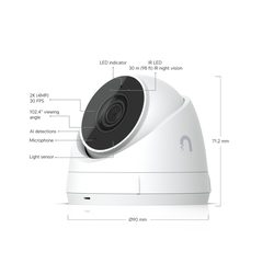 Cameră de supraveghere UniFi Protect G5 Turret Ultra 2K, albă (UVC-G5-Turret-Ultra)